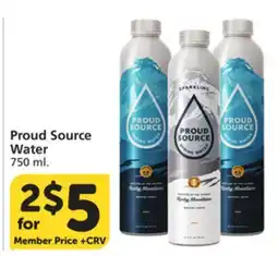 Vons Proud Source Water offer