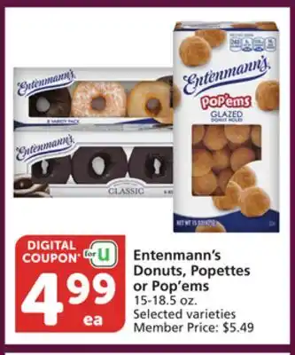 Vons Entenmann's Donuts, Popettes or Pop' ems offer