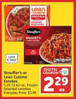 Vons Stouffer's or Lean Cuisine Entrées offer