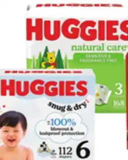 Vons Huggies Snug & Dry, Little Movers or Snugglers or 3X Baby Wipes offer