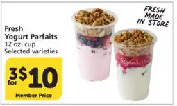 Vons Fresh Yogurt Parfaits offer