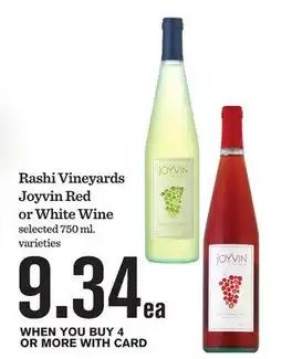 Mariano's Rashi Vineyards Joyvin Red or White Wine offer