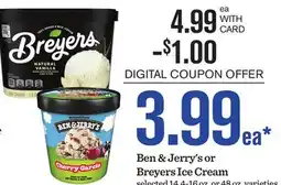 Mariano's Ben & Jerry's or Breyers Ice Cream offer