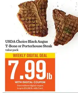 Mariano's USDA Choice Black Angus T-Bone or Porterhouse Steak offer