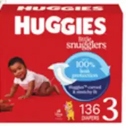 Vons Huggies &, Little Movers or Snugglers Huge Diapers offer