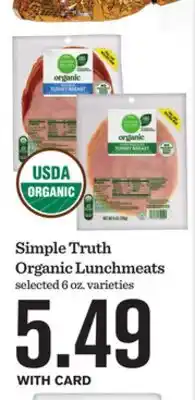 Mariano's Simple Truth Organic Lunchmeats offer