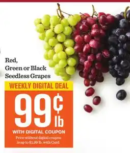 Mariano's Red, Green or Black Seedless Grapes offer