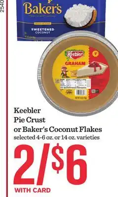Mariano's Keebler Pie Crust or Baker's Coconut Flakes offer