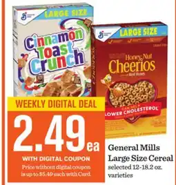 Mariano's General Mills Large Size Cereal offer