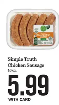 Mariano's Simple Truth Chicken Sausage Wright Bacon offer