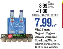 Mariano's Vital Farms Organic Eggs or Clearly Canadian Sparkling Water offer