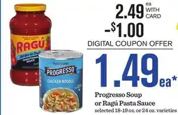 Mariano's Progresso Soup or Ragú Pasta Sauce offer