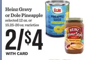 Mariano's Heinz Gravy or Dole Pineapple offer