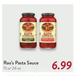 Fresh Thyme Rao's Pasta Sauce offer