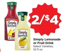 Food 4 Less Simply Lemonade or Fruit Drink offer