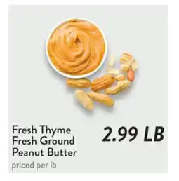 Fresh Thyme Fresh Ground Peanut Butter offer