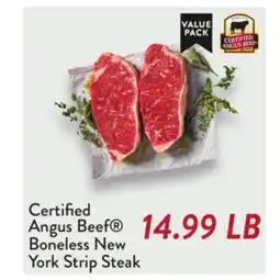 Fresh Thyme Boneless New York Strip Steak offer