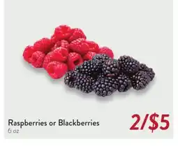 Fresh Thyme Raspberries or Blackberries offer