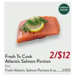 Fresh Thyme Fresh Atlantic Salmon Portions offer