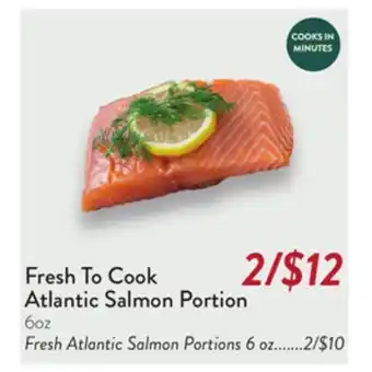 Fresh Thyme Fresh Atlantic Salmon Portions offer