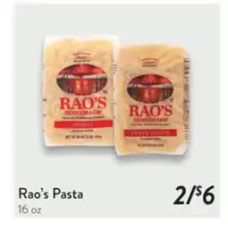 Fresh Thyme Rao's Pasta offer