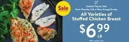 Fresh Thyme All Varieties of Stuffed Chicken Breast offer