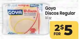 Tony’s Fresh Market Goya Discos Regular offer