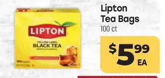 Tony’s Fresh Market Lipton Tea Bags offer