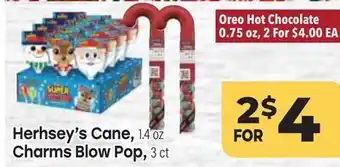 Tony’s Fresh Market Hershey's Cane, 1.4oz Charms Blow Pop, 3ct offer