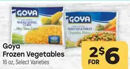 Tony’s Fresh Market Goya Frozen Vegetables offer