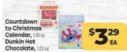 Tony’s Fresh Market Countdown to Christmas Calendar, 1.76oz Dunkin Hot Chocolate, 1.23oz offer