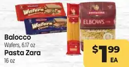 Tony’s Fresh Market Balocco Wafers, 6.17 oz Pasta Zara 16 oz offer