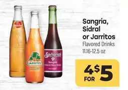 Tony’s Fresh Market Sangría, Sidral or Jarritos offer