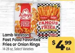 Tony’s Fresh Market Lamb Weston Fast Food Favorites Fries or Onion Rings offer