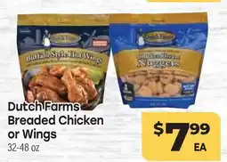 Tony’s Fresh Market Dutch Farms Breaded Chicken or Wings offer