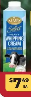 Tony’s Fresh Market KEMPS WHIPPING CREAM offer