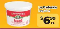 Tony’s Fresh Market La Preferida Lard offer