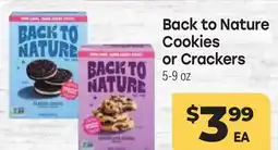 Tony’s Fresh Market Back to Nature Cookies or Crackers offer
