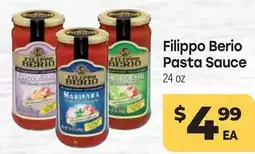 Tony’s Fresh Market Filippo Berio Pasta Sauce offer