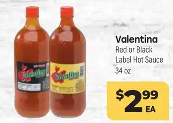 Tony’s Fresh Market Valentina Red or Black Label Hot Sauce offer