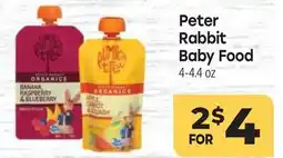Tony’s Fresh Market Peter Rabbit Baby Food offer