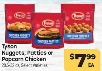 Tony’s Fresh Market Tyson Nuggets, Patties or Popcorn Chicken offer