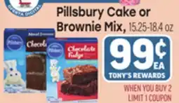 Tony’s Fresh Market Pillsbury Cake or Brownie Mix offer