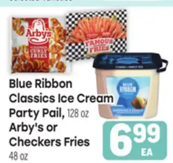 Tony’s Fresh Market Blue Ribbon Classics Ice Cream Party Pail, 128oz Arby's or Checkers Fries, 48oz offer