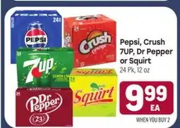 Tony’s Fresh Market Pepsi, Crush 7UP, Dr Pepper or Squirt offer