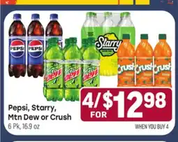 Tony’s Fresh Market Pepsi, Starry, Mtn Dew or Crush offer