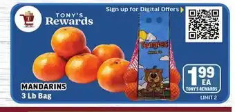 Tony’s Fresh Market MANDARINS offer