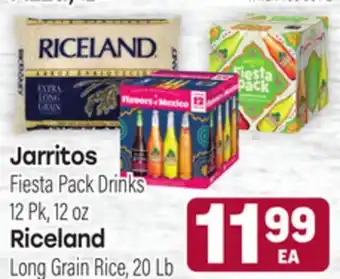 Tony’s Fresh Market Jarritos Fiesta Pack Drinks 12Pk, 12oz Riceland Long Grain Rice, 20Lb offer