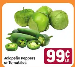 Tony’s Fresh Market Jalapeño Peppers or Tomatillos offer