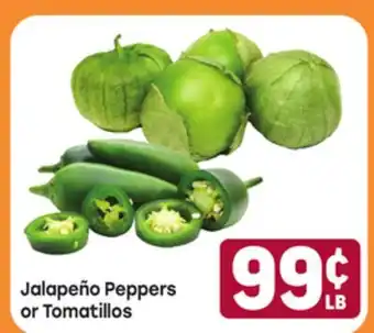 Tony’s Fresh Market Jalapeño Peppers or Tomatillos offer
